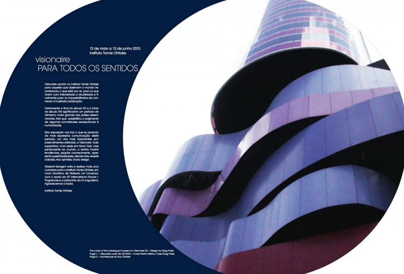 VISIONAIRE EXHIBITION CATALOG \u2014 Instituto Tomie Ohtake Sao Paulo \u2014 Instituto Tomi Ohtake Sao Paulo Brazil \u2014 2010 | Bangert Projects