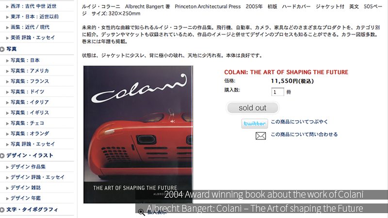 LUIGI COLANI – 90 \u2014 2016 | Bangert Projects