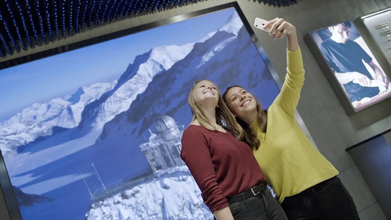 INSTA-WALL FOR VIRTUAL SELFIES \u2014 Jungfraubahn AG \u2014 Interlaken, Switzerland \u2014 2019 | Bangert Projects