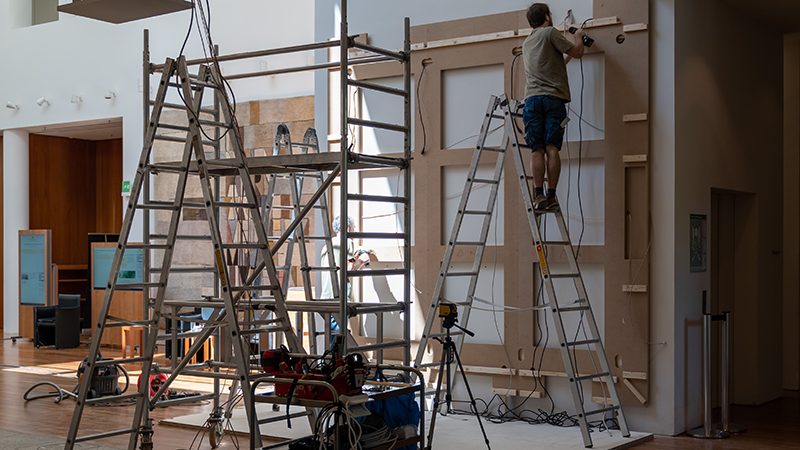 A BUILDING TALKS TO THE VISITORS \u2014 Landesvertretung Baden-Württemberg \u2014 Berlin, Germany \u2014 2020 | Bangert Projects